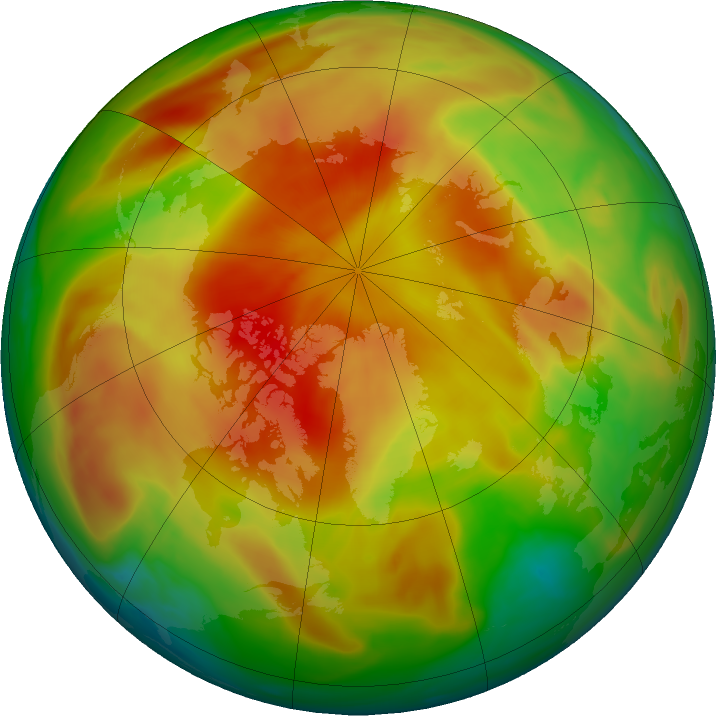 Arctic ozone map for 13 April 2022